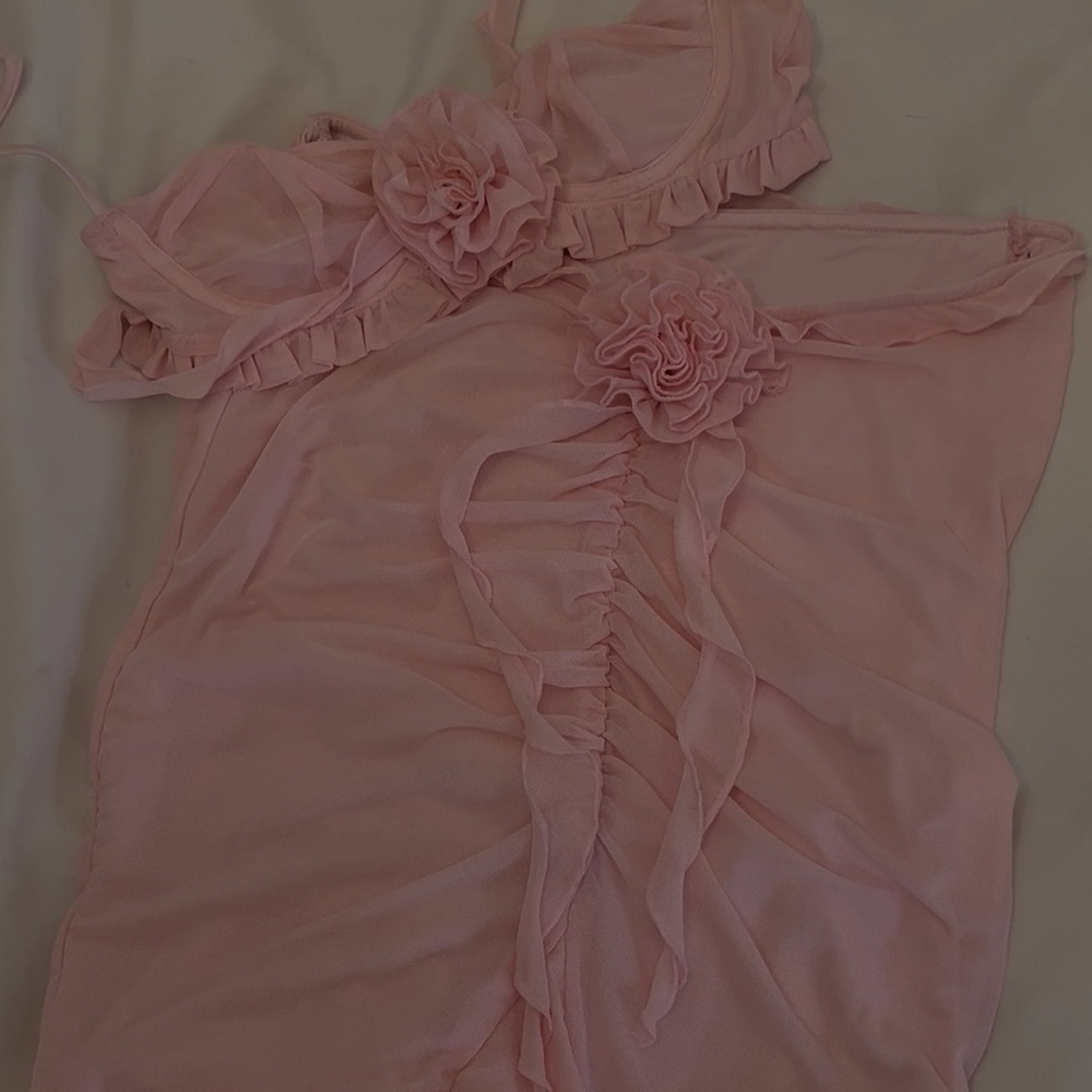Tiger Mist Pink Cut-Out Dress - Picture 5 of 5